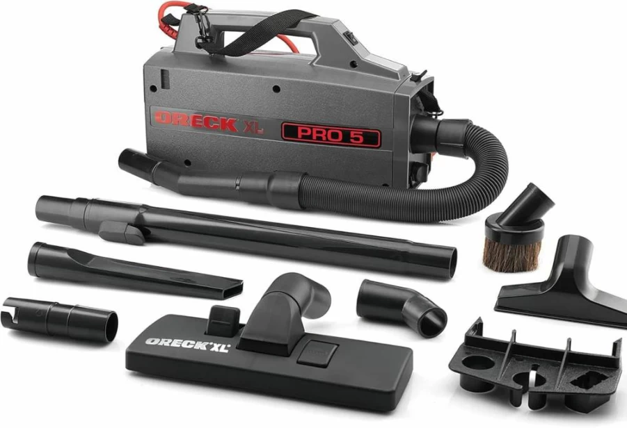 Oreck XL Pro 5 Commercial Canister Vacuum Cleaner - Lightweight, Portable with Attachments & Extended Reach for Professional Cleaning