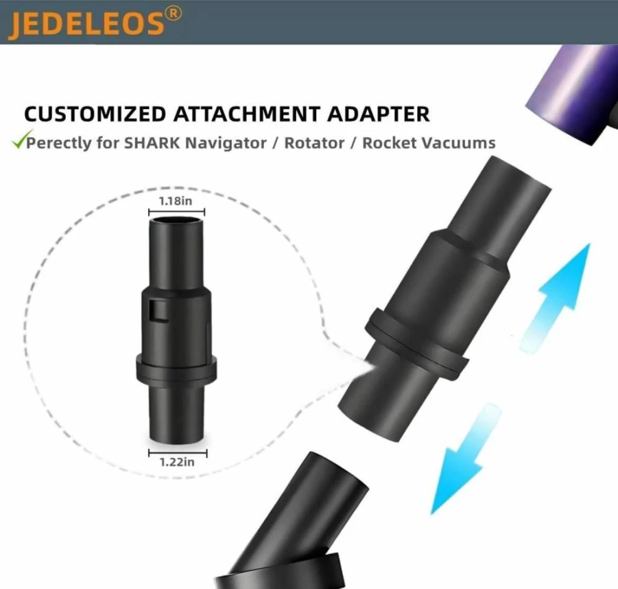 JEDELEOS Vacuum Attachments Kit for Shark Navigator NV Series & Rotator Models - 1 1/4" Accessories Set with Brush Tool