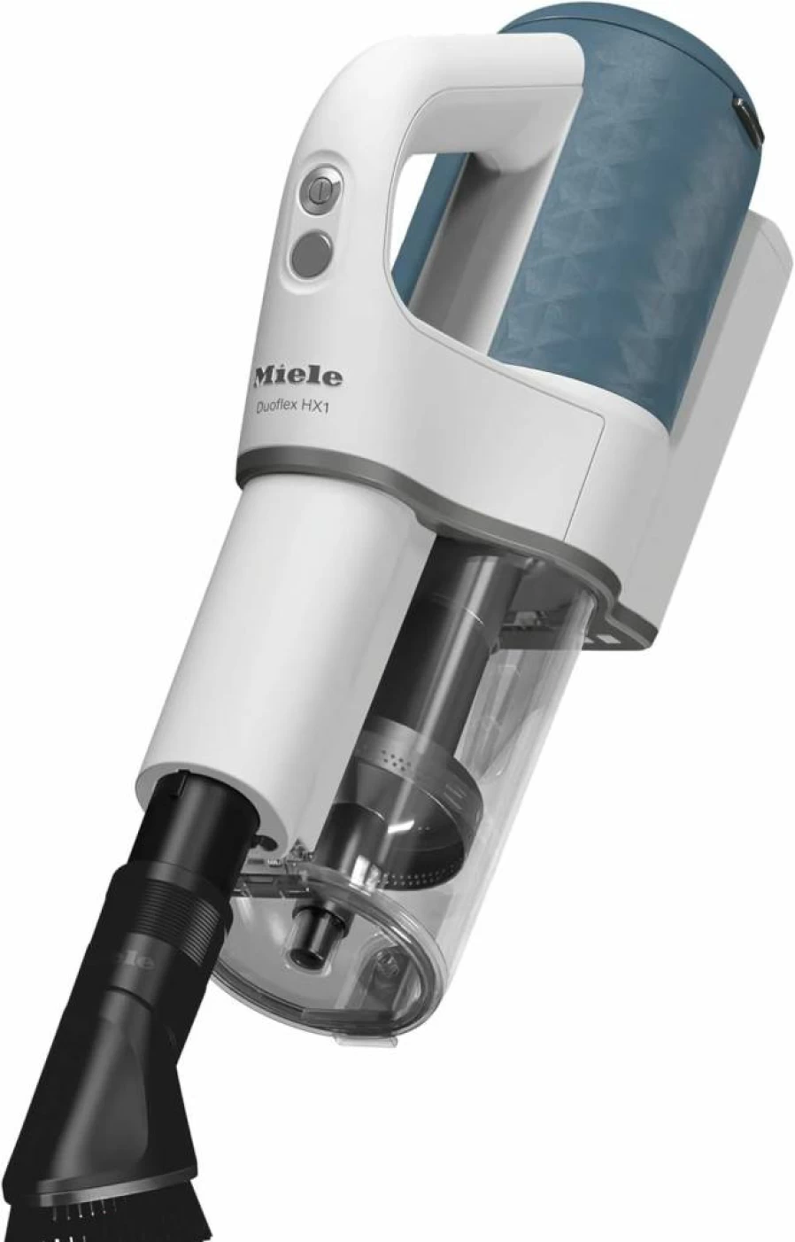 Miele Cordless Stick Vacuum Cleaner - Bagless, Lightweight, Multi-Surface Duoflex with Attachable Brush, Brilliant White/Space Grey/Nordic Blue