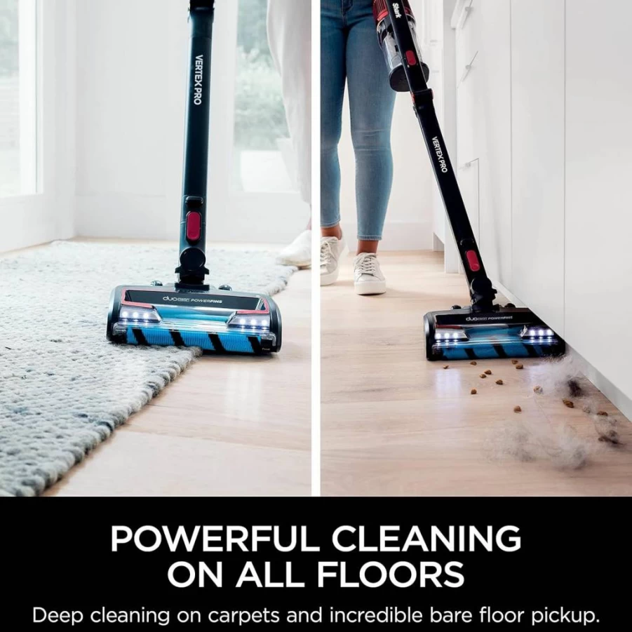 Shark Vertex Pro Cordless Stick Vacuum with DuoClean PowerFins, HEPA Filter, Anti-Allergen Seal, LED Headlights for Carpets & Hard Floors - Red (IZ662H)