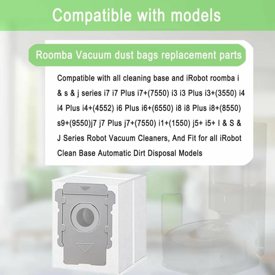 24 Pack MalhSlix Vacuum Bags for iRobot Roomba i-Series & j-Series - Compatible With Roomba i3/i4/i5/i6/i7/i8, j5/j7, s9+ Automatic Dirt Disposal Bags