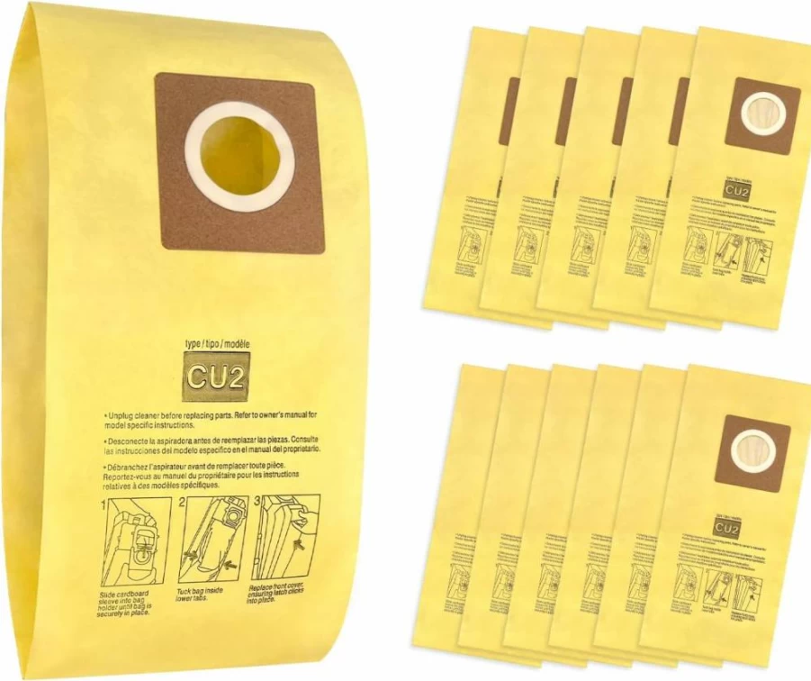 12 Pack Kerneed AH10243 Vacuum Bags Compatible with Hoover Commercial Hushtone CU2 Upright Cleaners CH54013 CH54015 CH54113 CH54115 - Durable Replacement Vacuum Bags