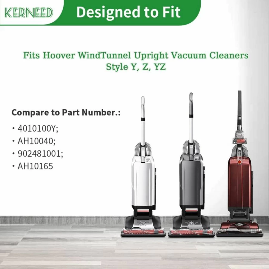 5 Pack Kerneed Type Y HEPA Vacuum Bags for Hoover WindTunnel Upright Vacuum Cleaners, Compatible with Models Y/Z/YZ, Replacement for Part 4010100Y, High Efficiency Dust Bags