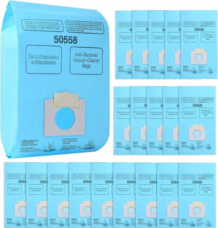 Gudotra 20 Pack Vacuum Bags for Canister Vacuums - Compatible with 5055, 50555, 50557, 50558, 50403, 50410, 53291, Type C-5, C-18 - Durable Replacement Bags for Efficient Cleaning