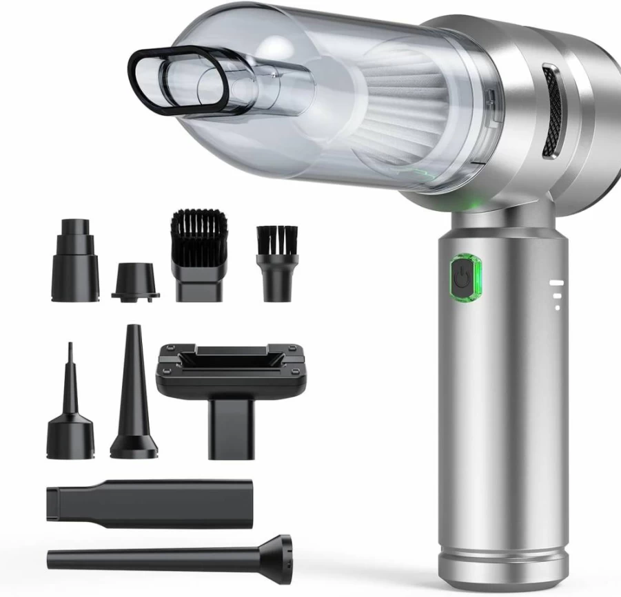 VNOST Cordless Car Vacuum Cleaner - 21000Pa Powerful Suction, 3 Modes, Portable Handheld Vacuum for Home, Car, Office, Type-C Charging (Mysterious Silver)