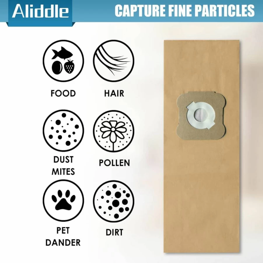 9 Pack Aliddle Vacuum Bags Compatible With Kirby G3 G4 G5 G6 G7 Gsix Ultimate G Sentria - HEPA Replacement for Kirby Part 204803 205803 - Diamond Micron Magic Genuine Filter Bags