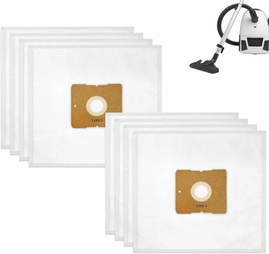 8 Pack Kerneed Type Z HEPA Vacuum Bags for Riccar Moonlight, Pizzazz, Sunburst & Simplicity Jill, Jack, Snap Vacuum Cleaners - Compatible with Part RZH-6/SZH-6