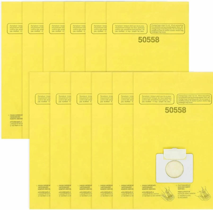 16 Pack Aliddle 5055 Vacuum Bags Replacement Compatible with Kenmore Canister Type C/Q 50555 50558 50557, Type C-5 C-18, Durable HEPA Filter Bags for Dust Allergies