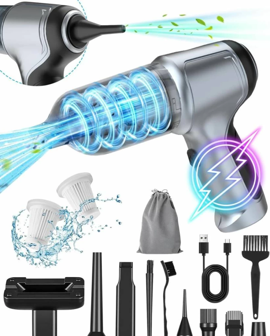 Ankuwa Cordless Vacuum Cleaner 18000Pa Powerful Suction, 5000mAh Rechargeable, 120W Portable for Car, Home, Pet Hair, Office Cleaning