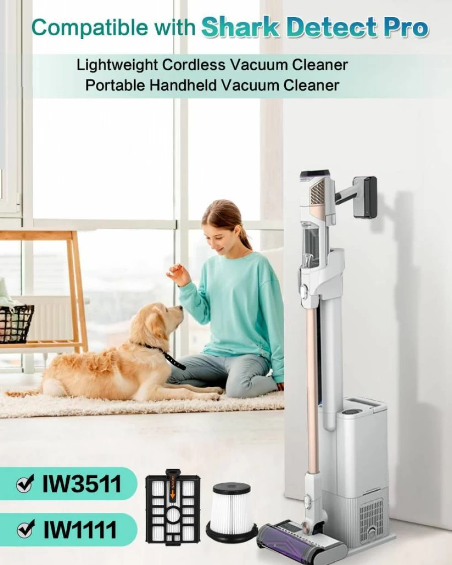 Janedtcyy 2-Pack HEPA Filters Replacement Compatible with Shark IW3511, IW3120, IW1111, IW1120, IW3615 Detect Pro Cordless Stick Vacuum Cleaner & Auto Empty System