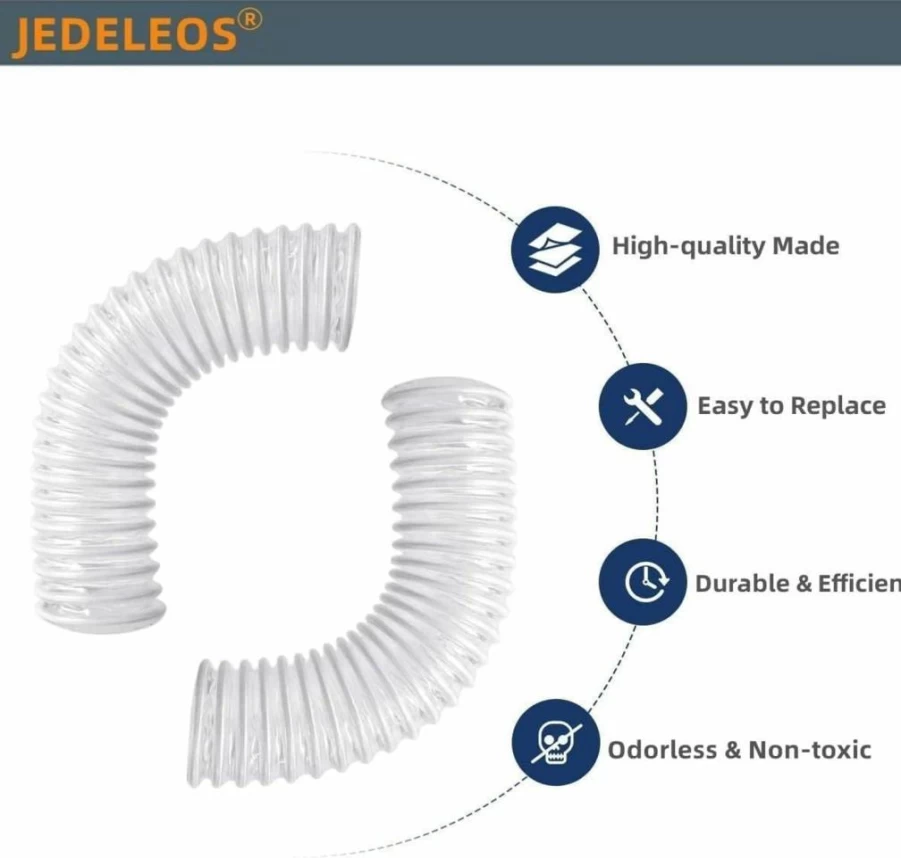 JEDELEOS 1-1/2" Lower Hose Replacement for Shark Rotator NV752 NV751 NV340 NV400 NV501 NV502 NV503 NV505 NV552 NV650 UV795 Upright Vacuum Cleaner Parts
