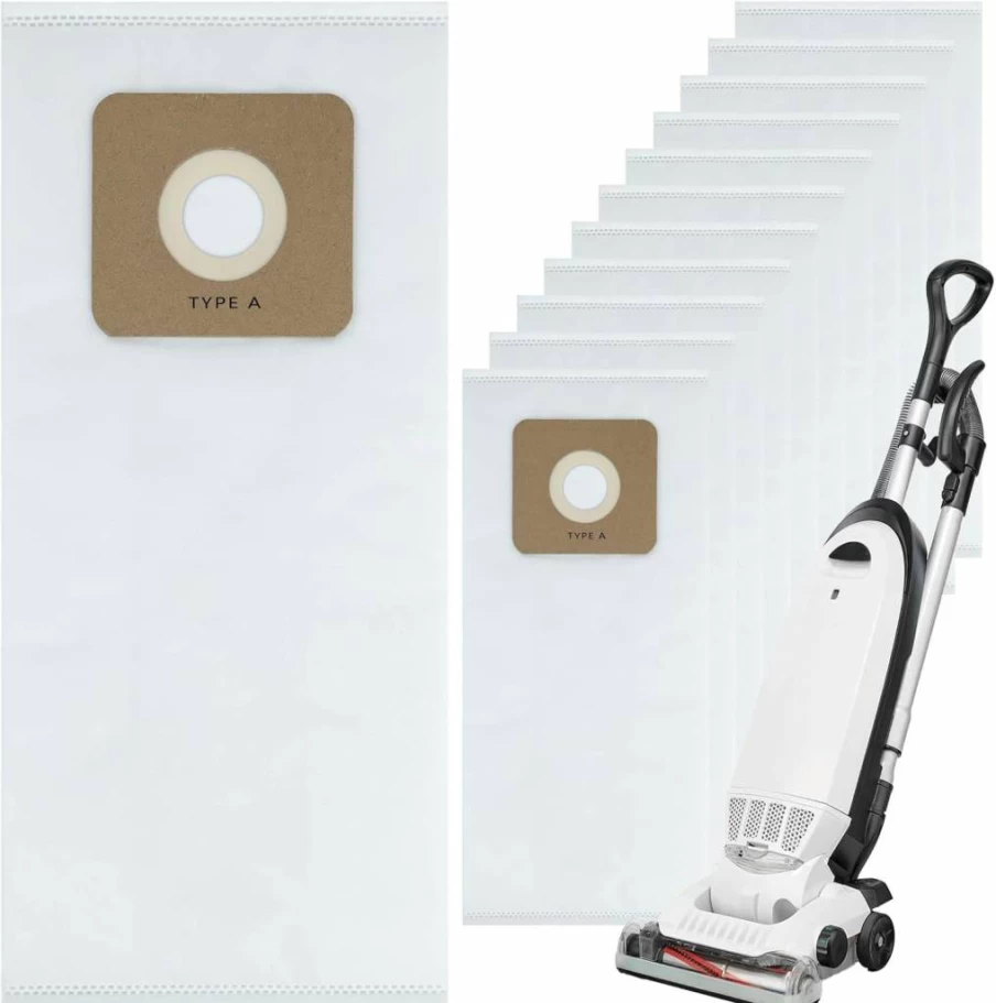 12 Pack ZQZiQi Type A HEPA Media Vacuum Bags Compatible with Simplicity 5000/6000 Series, Riccar R Series, 2000/4000 Series Upright Vacuums, Replaces SAH-6/RAH-6 Filters