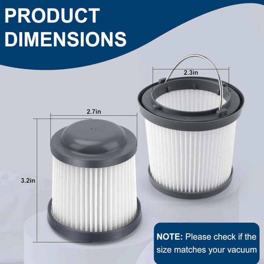4 Pack LUXRILIX Replacement Vacuum Filters Compatible with Black+Decker Pivot Series PHV1810, PHV1210, BDH2000PL, PHV1410, BDH2020FLFH, BDH1620FLFH, PVF110
