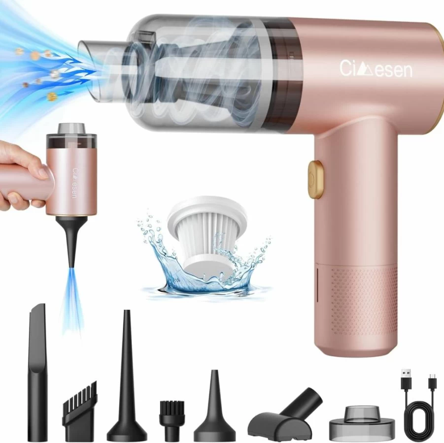 Cimesen Cordless Handheld Vacuum Cleaner 12000Pa Powerful 4-in-1 Portable Car Vacuum with Multi-Nozzles, Rechargeable 120W for Home Office Pet Hair Cleaning