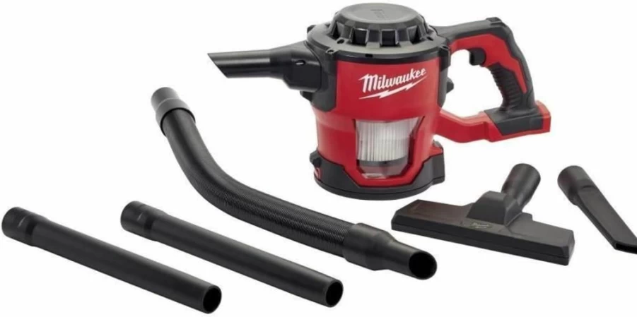 Milwaukee M18 18V Cordless Lithium-Ion Handheld Vacuum Cleaner 0882-20 with HEPA Filter, 40 CFM & Premium Microfiber Cleaner Bundle