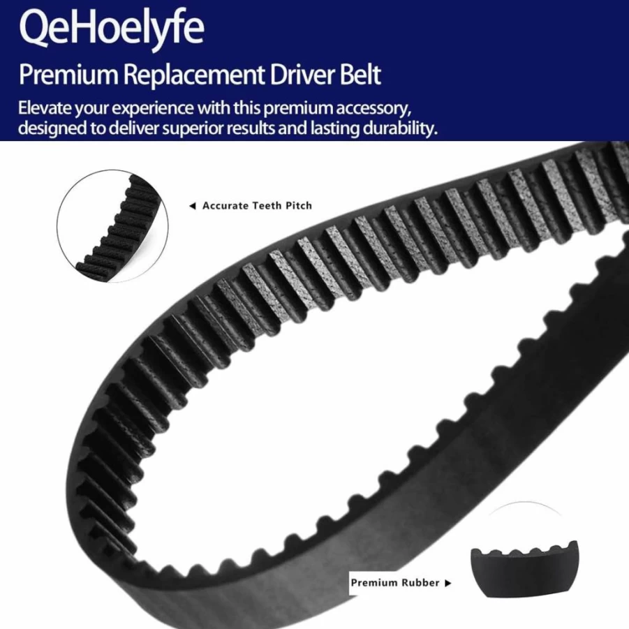 QeHoelyfe 2-Pack Shark Vacuum Drive Belt Replacement for HV380-HV384Q, NV800-NV803, UV810 Models - 8mm (5/16 Inch) 141-3GT-8 Brushroll Cleaner Belts