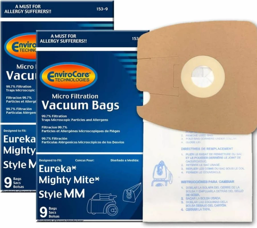 EnviroCare 18-Pack Replacement Vacuum Dust Bags for Eureka Mighty Mite | Fits Model MM & Part #60295C | Micro Filtration Bags