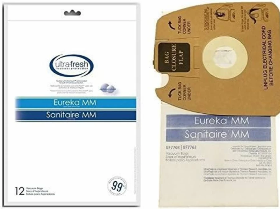 12 Pack Casa Fresh Micro-Lined Vacuum Cleaner Bags - Compatible with Eureka Mighty Mite & Sanitaire, Allergen Filtration, Replaces Parts 60296C, 60295A, 60295B, 60295C