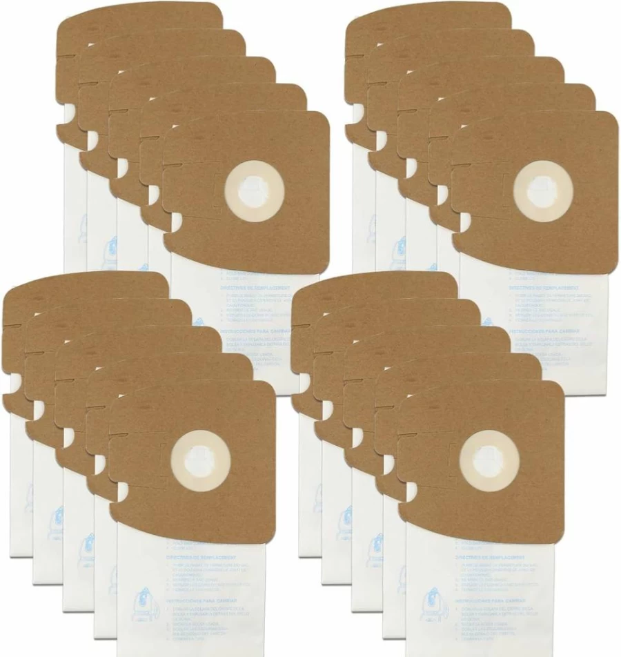 20 Pack BIHARNT Vacuum Cleaner Bags Compatible with Eureka & Sanitaire Models 3670, 3680, 60295 Series (60295A/B/C), 60296, 60297A - Replaces Part# 60295C, MM Filtration Paper Replacement Bags