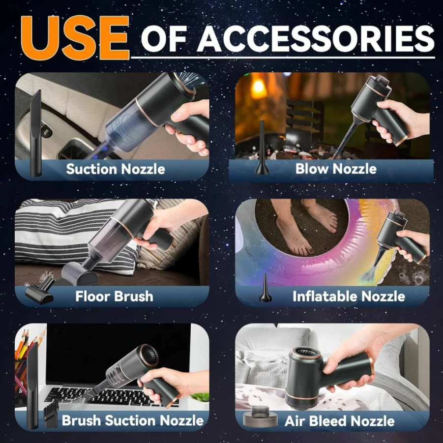 Cagulax Cordless Car Vacuum Cleaner - High Power Handheld Portable Vacuum for Cars