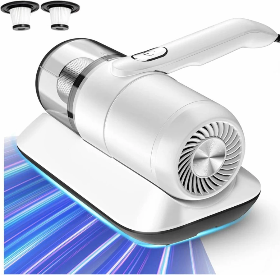 Masterhome Handheld Mattress Vacuum Cleaner with 12Kpa Powerful Suction, HEPA Filter, UV Light for Deep Cleaning Beds, Pillows, Sofas & Carpets