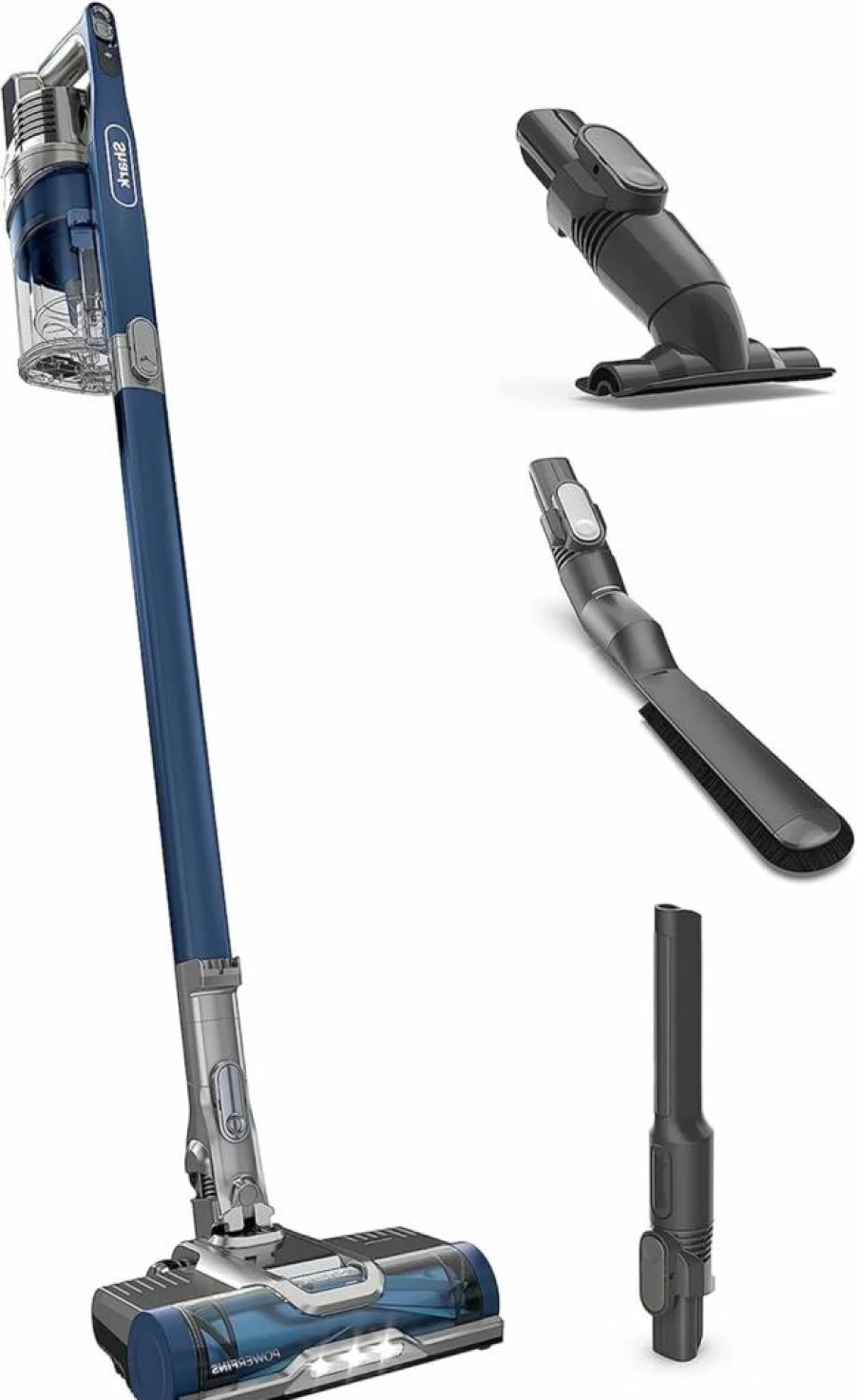Shark Cordless Pet Vacuum Cleaner with HEPA Filter, PowerFins & Self-Cleaning Brushroll, 40 Min Runtime, Lightweight for Carpets & Hard Floors, Anti-Allergen Seal, Blue (IZ361H)