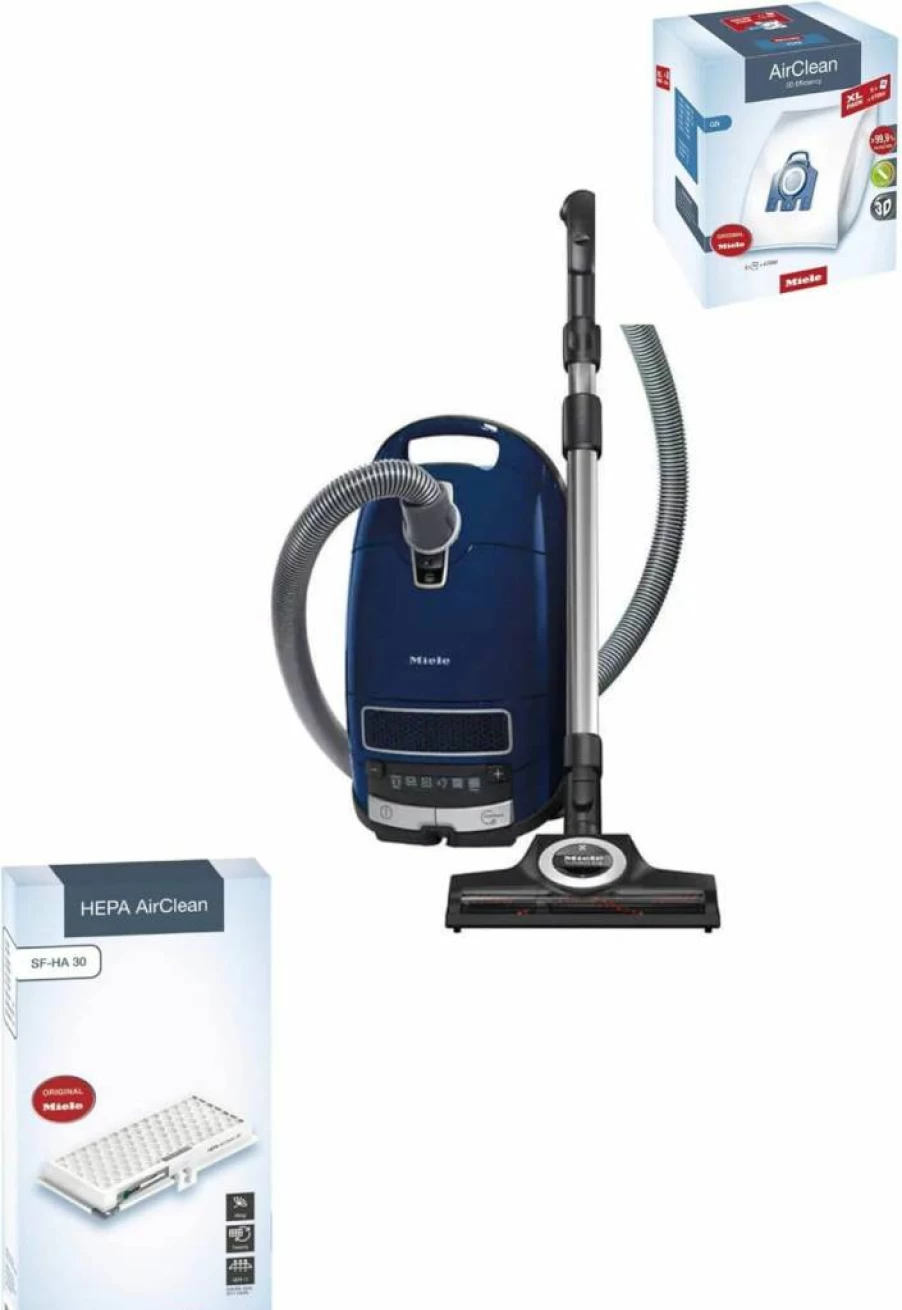 Wellness Premium Natural Foods Complete C3 Multi-Surface Canister Vacuum Cleaner with Turbo Head, HEPA Filter & XL Value Pack - 8 Bags & 4 Filters