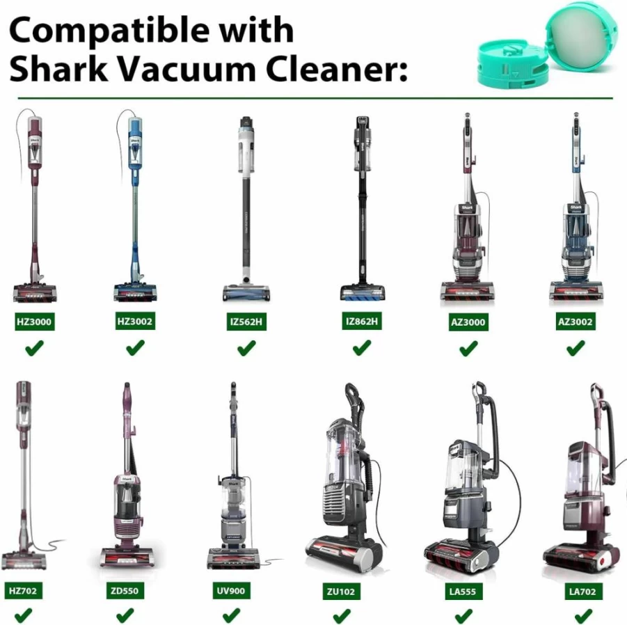 [6 Pack] ELVANO Odor Neutralizer Replacement Cartridges for Shark Vacuum & Air Purifier Models AZ3000, AZ3002, HZ3000, HZ3002, LA702 - Compatible with 1541FC3000 Original Filter