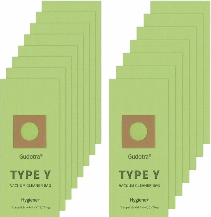 15 Pack Gudotra Type Y Vacuum Dust Bags Replacement for Hoover Windtunnel Upright, Compatible with Style Y, Z, YZ - Replaces Part 4010100Y