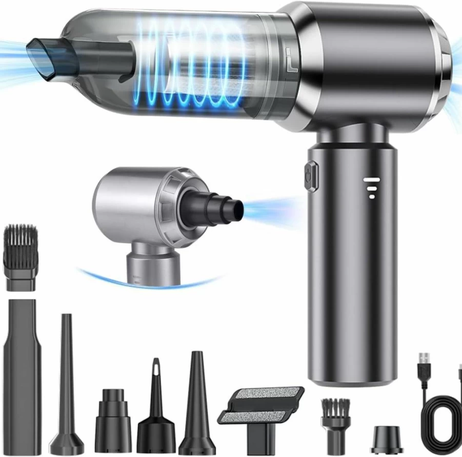 Vanleonet Cordless Handheld Car Vacuum Cleaner - 16000Pa High Power, Brushless Motor, 4-in-1 Portable Vacuum for Car & Home, Type-C Rechargeable, Lightweight Mini Vacuum