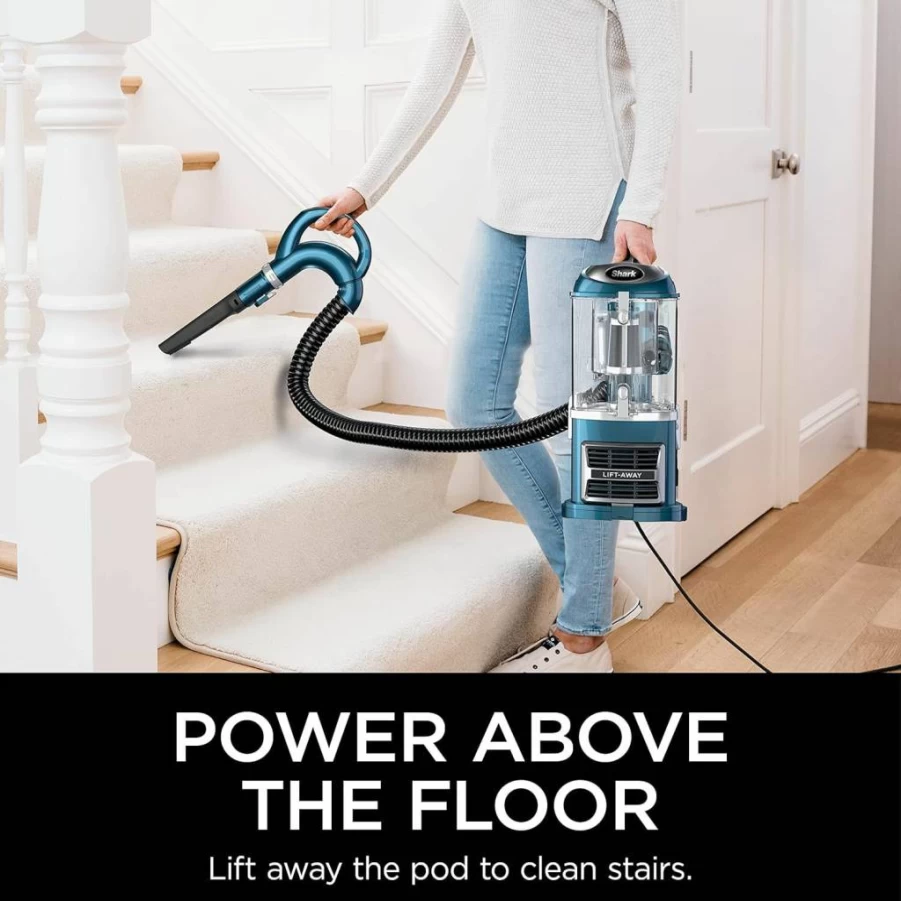 Shark Navigator Lift-Away Upright Vacuum with Self-Cleaning Brushroll, HEPA Filter, Swivel Steering, Pet Tools, Multi-Surface Cleaning, Teal (ZU503AMZ)