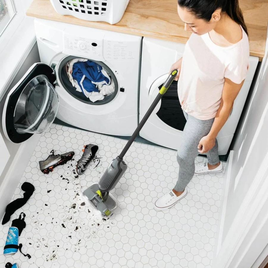 Shark VM252PL Vacmop Pro Cordless Hard Floor Cleaner - 2-in-1 Vacuum & Spray Mop with Powerful Suction, LED Headlights, Lightweight Design, Includes 4 Disposable Pads & 12oz Lavender Scented Multi-Surface Cleaning Solution