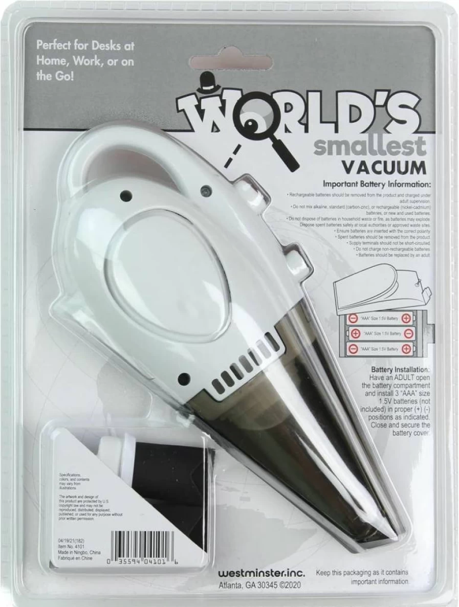 WESTMINSTER INC. World's Smallest Handheld Vacuum Cleaner – Ultra Compact & Powerful
