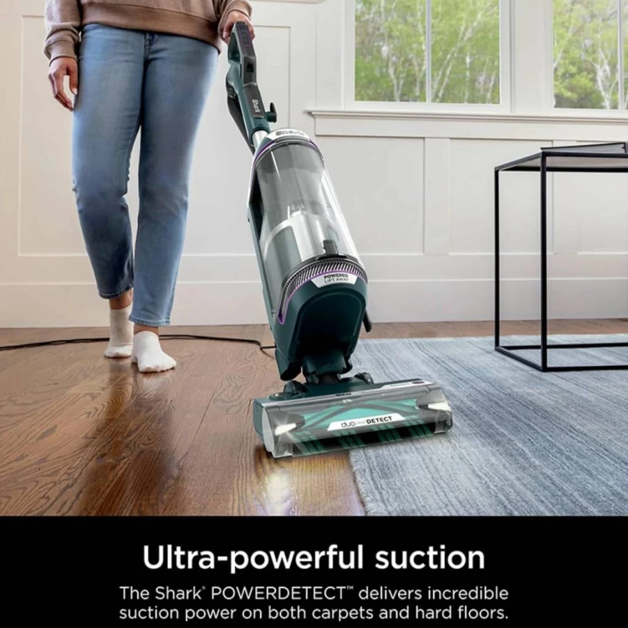 SHARK AZ4000 PowerDetect Upright Vacuum Cleaner with DuoClean Technology, Self-Cleaning Brushroll, Anti-Allergen Seal, XL Dust Cup, Odor Neutralizer, Powered Lift-Away (Renewed)
