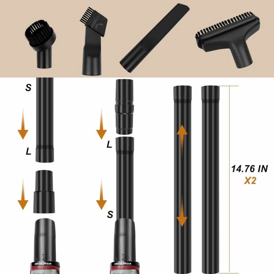 MACIFECI Vacuum Hose Handle, Crevice Tool and Adapters Compatible with Shark Navigator Rotator Lift-Away Upright Models ZU561, ZU560, ZU562, UV725 - Replacement Accessories Kit