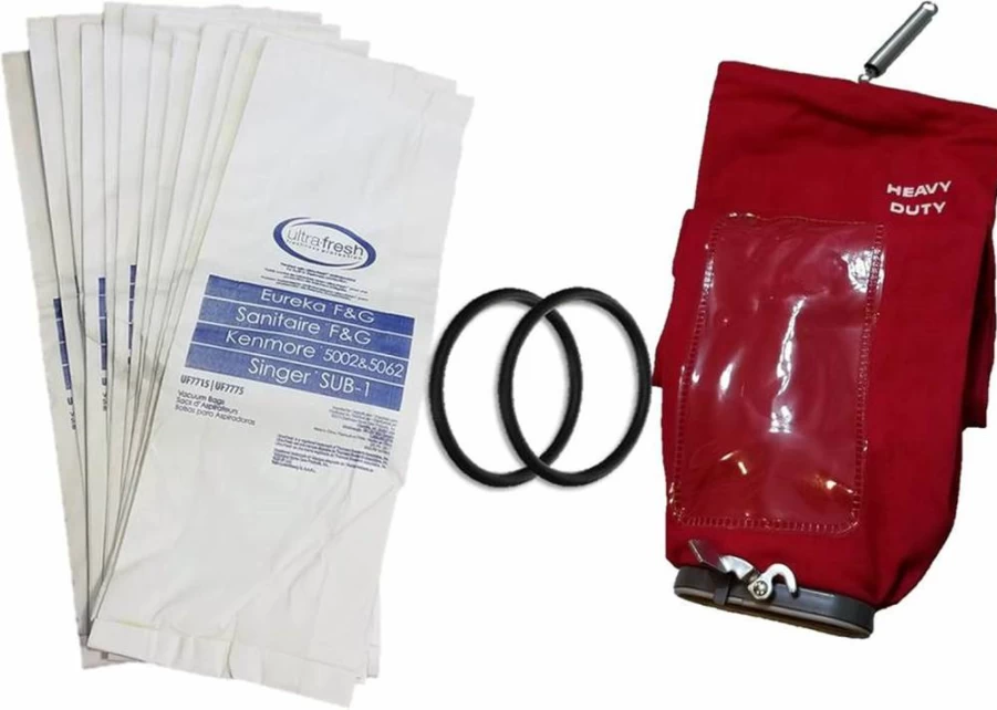 Electrolux Commercial Vacuum Cleaner Bundle with Outer Bag, 12 Multi-Layer Filtration Bags, and 2 Belts for Sanitaire Eureka Style Models