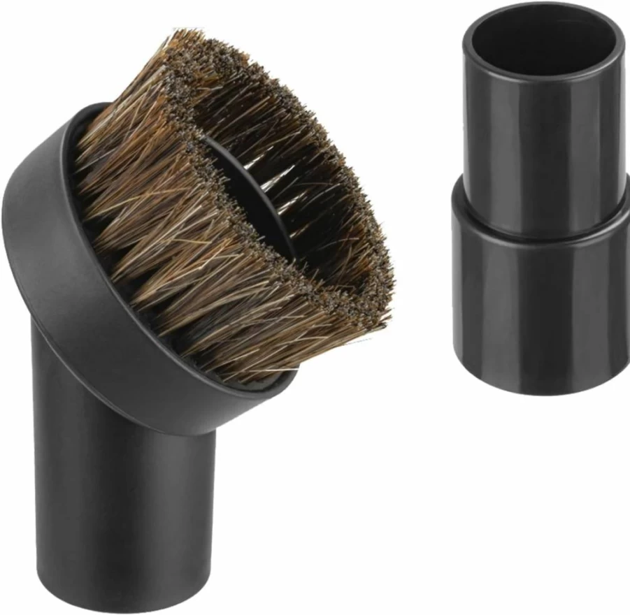 Krfeywwxip 1.25" Round Soft Horse Hair Dusting Brush Attachment - Compatible with Shark & Most Vacuum Cleaners, 25mm Hose Vacuum Accessory