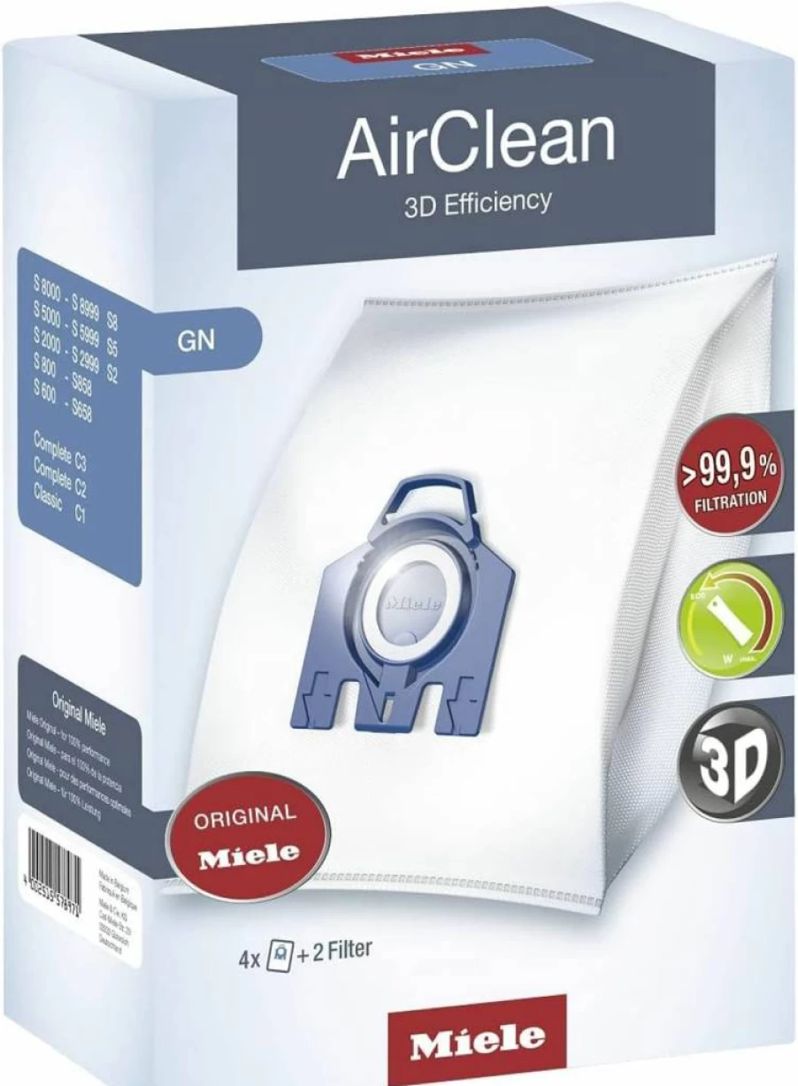 Miele Type GN AirClean Filter Bags - 6 Pack | Genuine HEPA Replacement for Miele Vacuum Cleaners