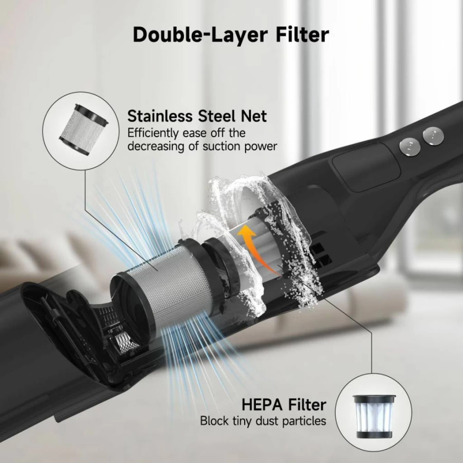 Sweepcent 22Kpa Cordless Handheld Vacuum Cleaner - 2-in-1 Lightweight Portable Vacuum with Charging Dock, 250ML Dust Cup for Car, Pet Hair, Home & Office Cleaning