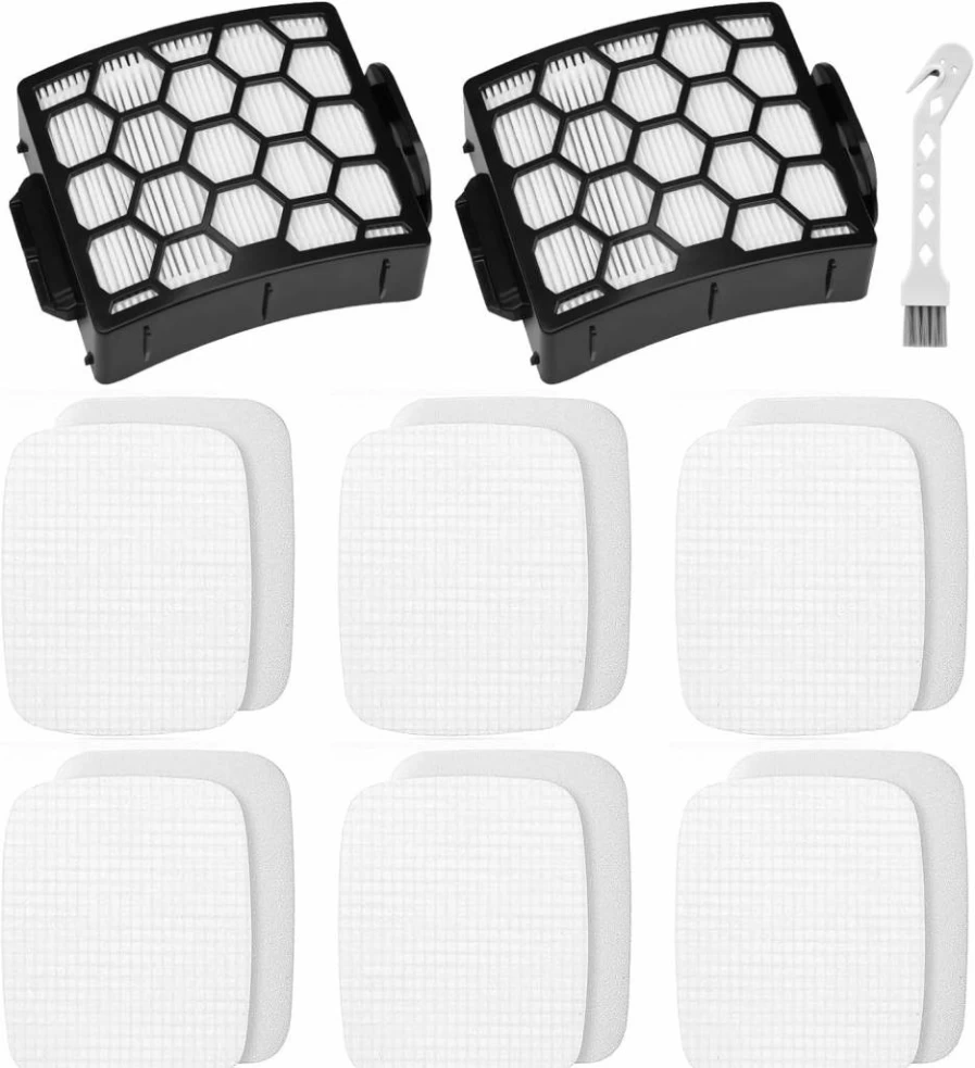 Artraise 12-Pack HEPA Foam Felt Filter Replacement Kit Compatible with Shark Duoclean Lift-Away Navigator Vacuum - Fits XHF320 & XFFK602UKT Models - UV850 UV900 Series
