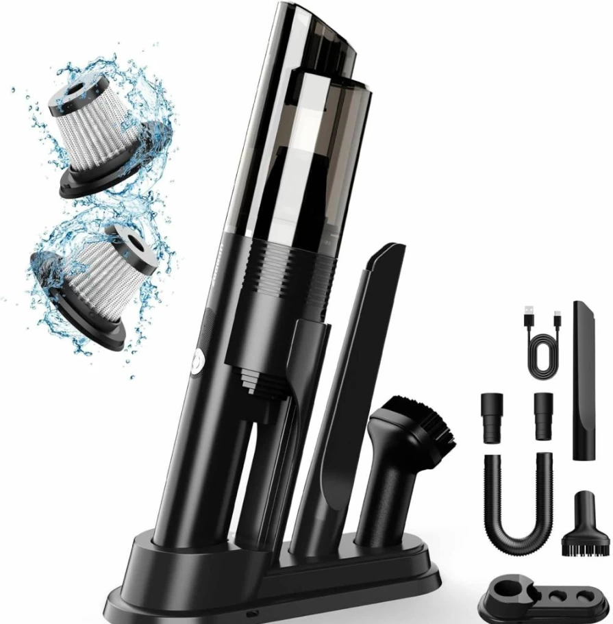 Upbooz Cordless Handheld Vacuum Cleaner - 10Kpa Powerful Suction, 2-Speed, Lightweight 4-in-1 for Car, Home, Pet Hair, Office with Charging Dock