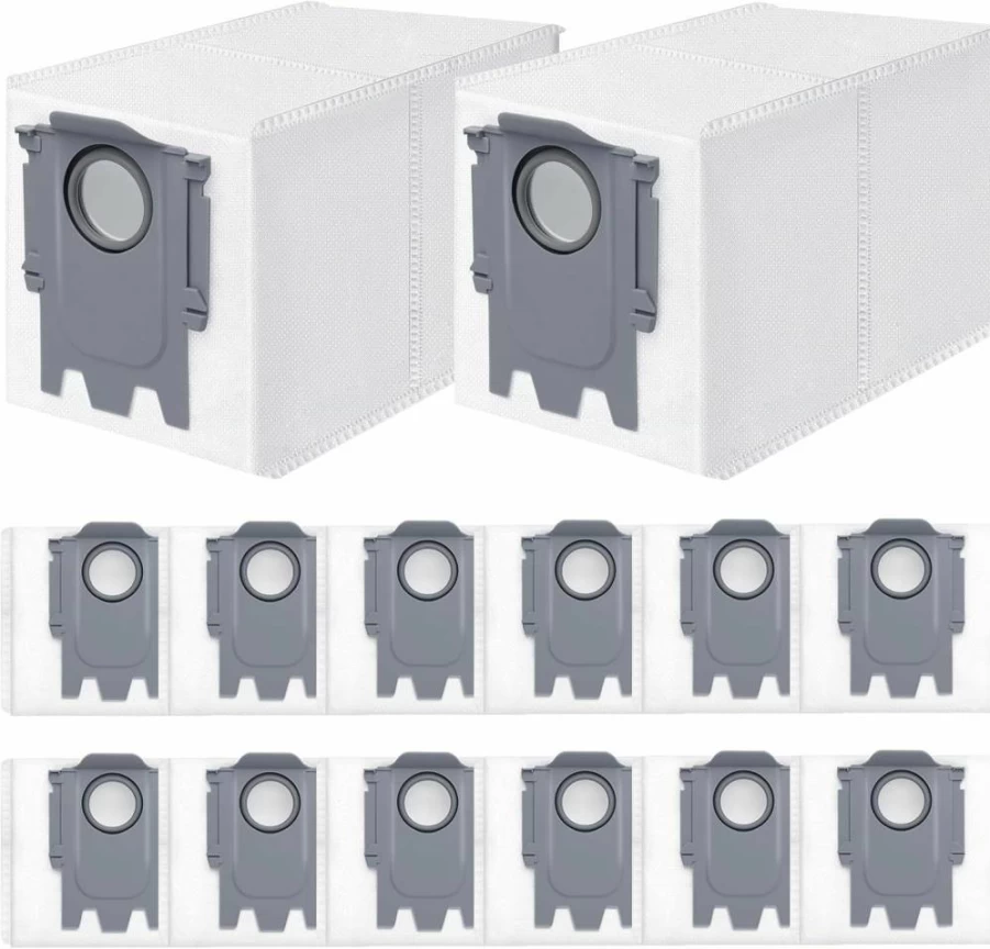 Bluearks 14 Pack 2.7L Large Capacity Dust Bags Replacement for Roborock Qrevo/Qrevo Pro/Qrevo Maxv/S8 Max Ultra/S5X/Saros 10 Robot Vacuum Cleaner