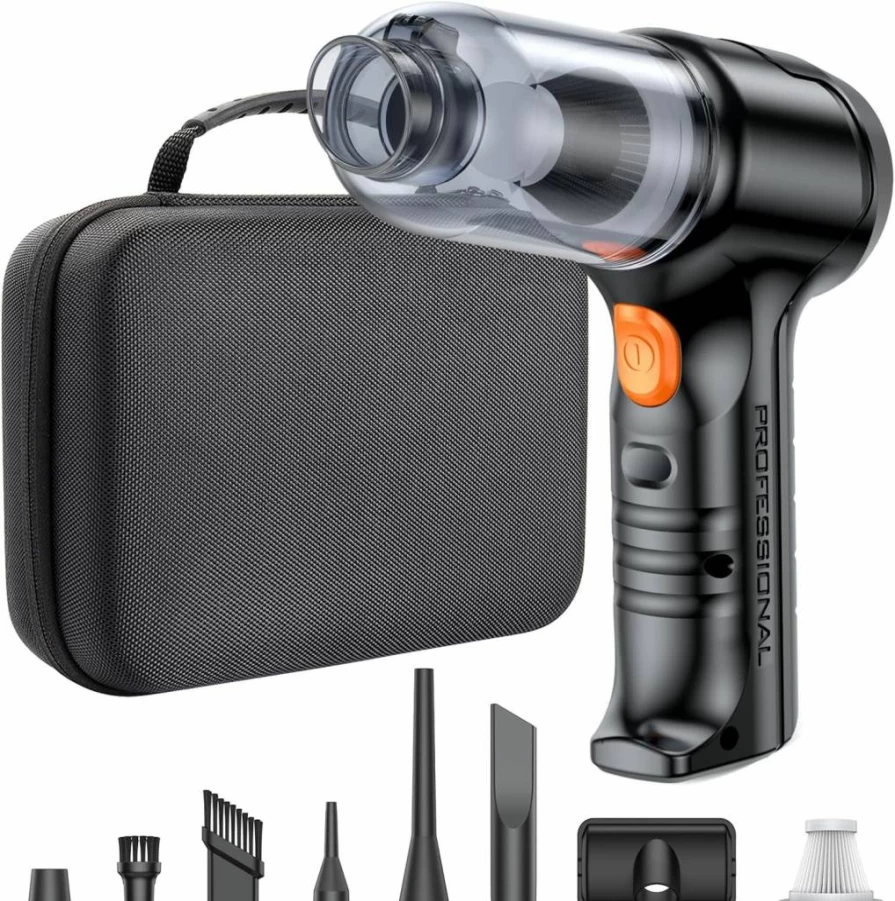 SEALIGHT Mini Car Vacuum Wireless - High Power Handheld Vacuum Cleaner for Car, Home, Office, Pet Hair with Portable Air Duster, Lightweight & Compact Design