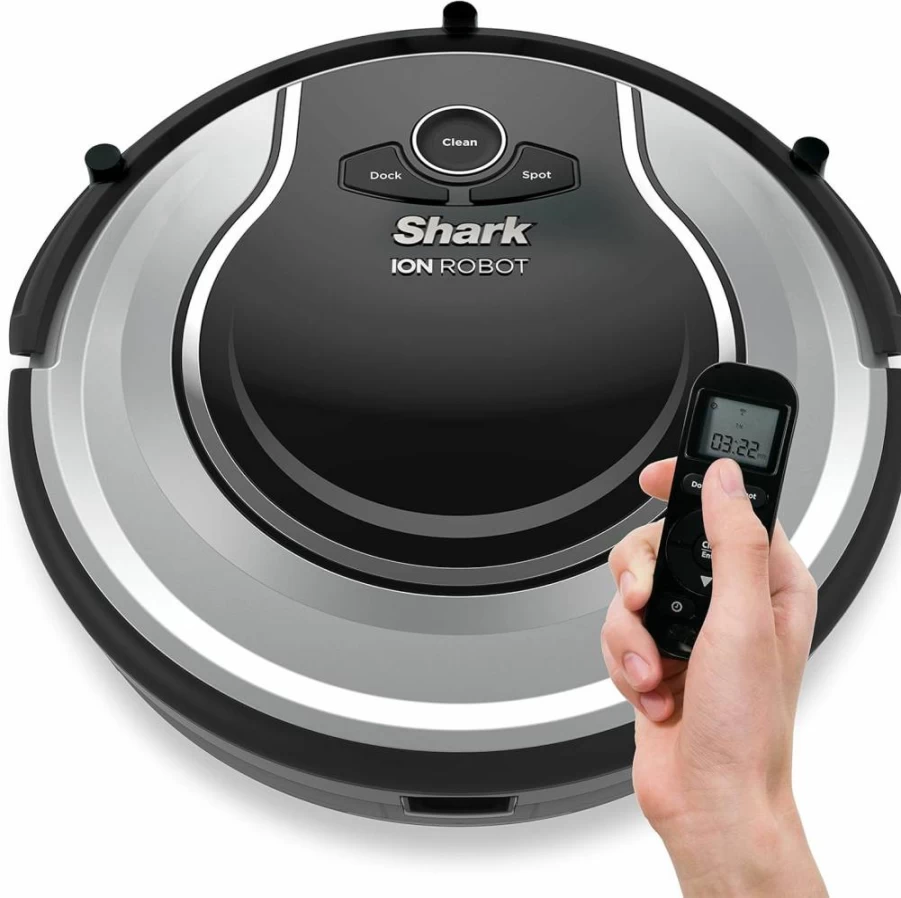 Shark AI Robot Vacuum Rv2001 with Smart Mapping, Self-Emptying, Pet Hair Pickup, Wi-Fi Connectivity, Works on Carpets & Hard Floors, Black/Silver