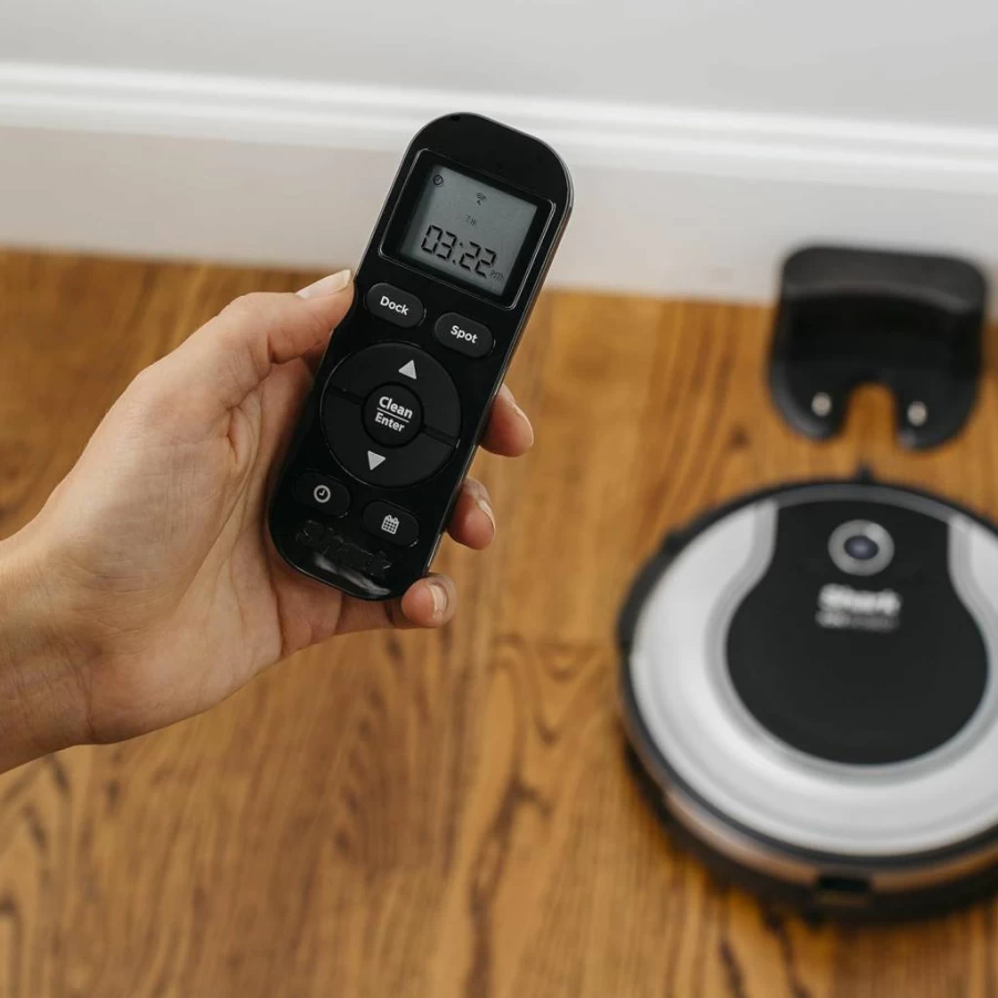 Shark AI Robot Vacuum Rv2001 with Smart Mapping, Self-Emptying, Pet Hair Pickup, Wi-Fi Connectivity, Works on Carpets & Hard Floors, Black/Silver
