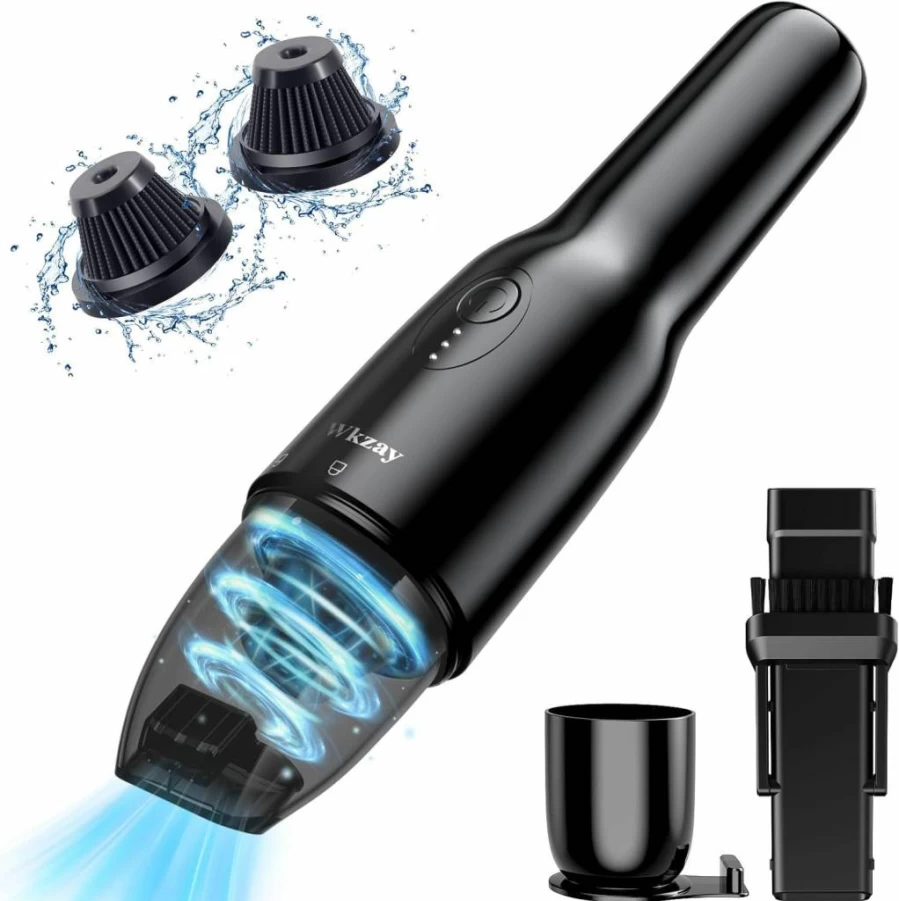 Wkzay Cordless Handheld Vacuum - 16,000Pa Strong Suction, USB-C Fast Charging, Quiet Brushless Motor, Lightweight for Apartments & Small Spaces