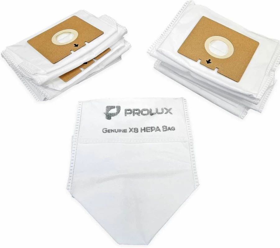 10-Pack Prolux X8 Vacuum Bags, Genuine HEPA Disposable Filters, Direct Fit for Prolux X8 Backpack Vacuums, US Designed