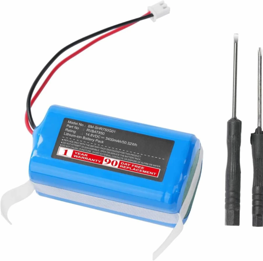 Mingeris 3400mAh Replacement Battery for Shark Ion Robot Vacuum R71 R75 R76 R85 R87 S86 S87 RV700 RV761 RV850 AV753 AV911S RV1000 UR1000SR XBATRV2500