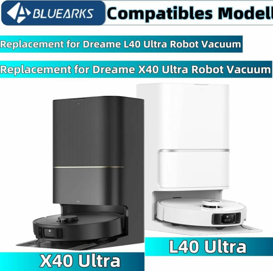 Bluearks 21Pcs Vacuum Cleaner Accessories Kit for Dreame X40 Ultra, L40 Ultra, Mova P10 Pro - Includes Main Brush, Mop Pads, HEPA Filters, Side Brushes, Vacuum Bags