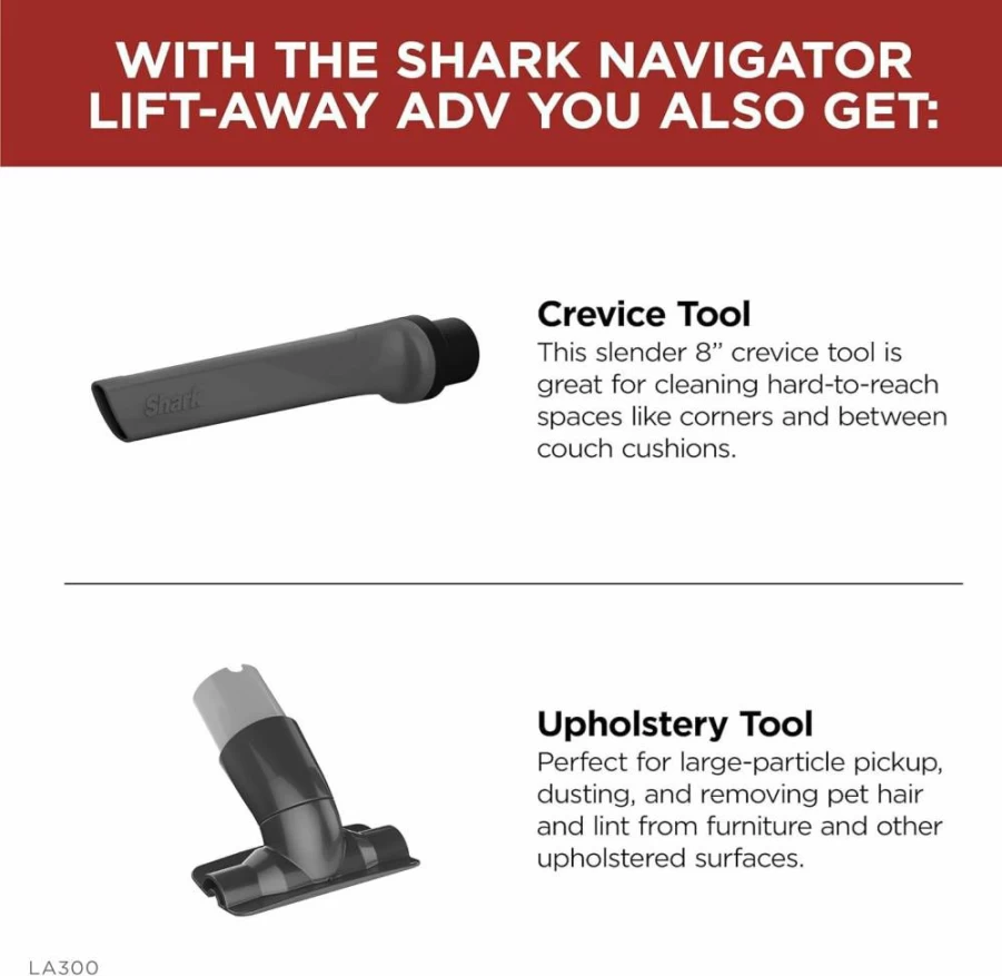 Shark Navigator Lift-Away ADV Corded Upright Vacuum Cleaner, LA300 Renewed - White